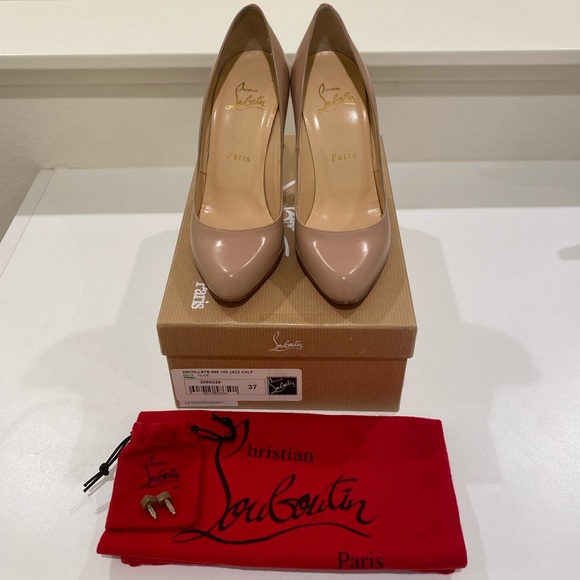 Christian Louboutin Shoes - CL Decollete 868 Jazz Calf Nude 37